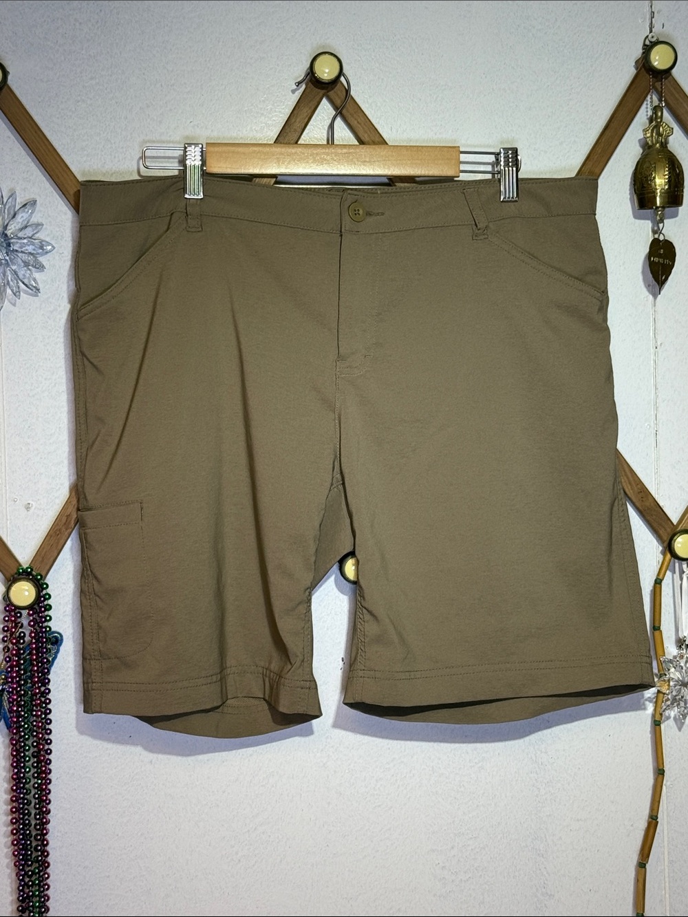 Dickies Women's Olive-Tan Athletic Shorts